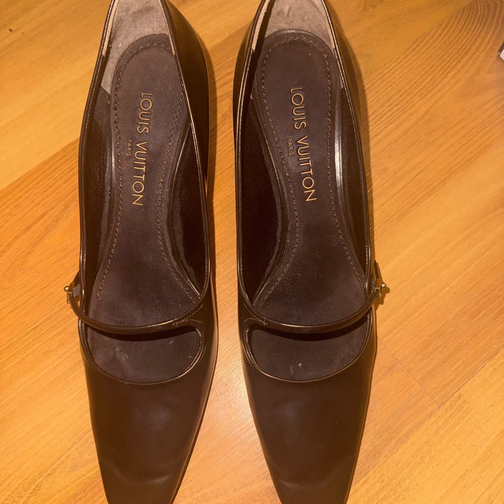 Louis Vuitton brown Mary Jane heels